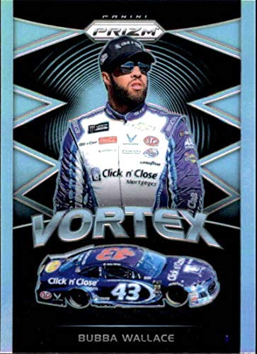 2018 Panini Prizm Vortex Silver Prizm #57 Bubba Wallace Click n' Close Mortgages/Richard Petty Motorsports/Chevrolet NASCAR Racing Trading Card