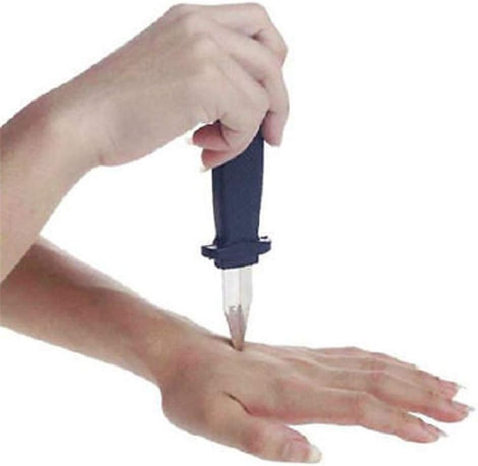 Wendy Cai 1pc Trick Disappearing Dagger Knife Retractable Fake Plastic Blade Fun Joke Prank Halloween Prop Gag Magic Toy