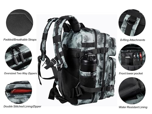 Image of LHI Tactical Military Backpack for Men and Women 25L /35L Army Assault Pack Bag Small Rucksack with Bottle Holder