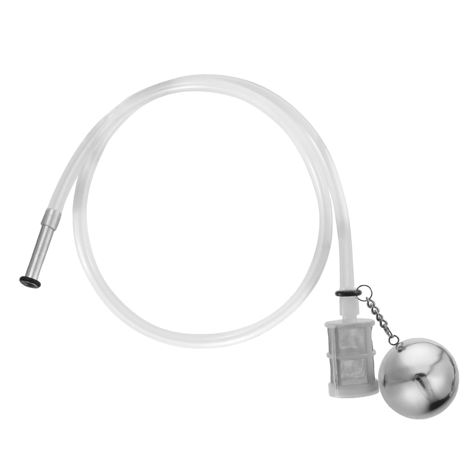 WELLBOM 304 Stainless Floating Dip Tube Corny Keg Dip Tube Beer Keg Liquid Dip Tube with Floating Dip Tube Filter and 80CM Silicone Dip Tube