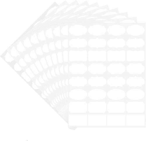 Wisdompro 320 etiquetas extraíbles para congelador, etiquetas blancas en blanco para contenedores de alimentos, contenedores de almacenamiento,
