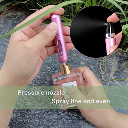 Obscyon 4 Pcs 5Ml Portable Mini Refillable Perfume Atomizer Spray Bottle Scent Pump Case For Travel #TOP3