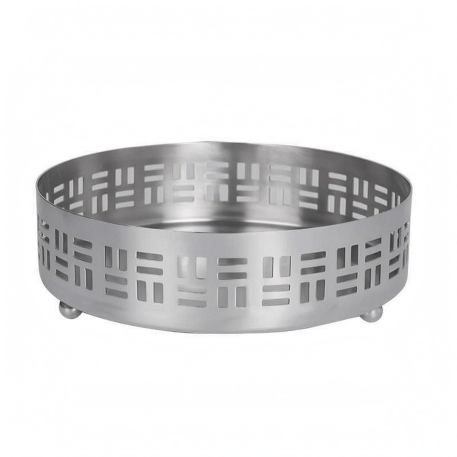 Support Vapeur Panier Vapeur Socle de Panier Support de Service Inox Robuste à Forme Circulaire Ouverte Surface d'Appui Ventilée et Surélevée Adapté à, 18 Cm
