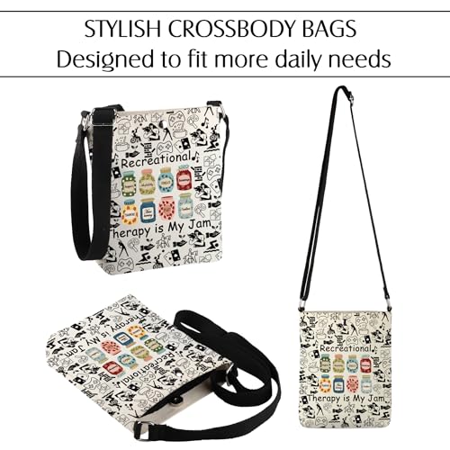 Recreation Therapist Gift Recreational Therapy is My Jam Crossbody Bag Therapist Appreciation Gift4