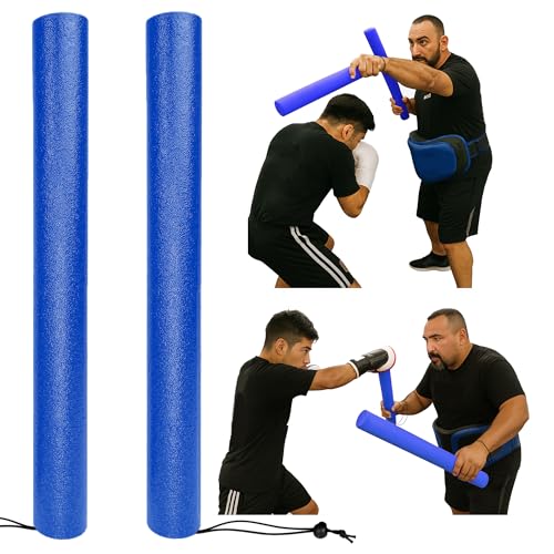 Foam Combat Training Sticks for Boxing and Martial Arts (Blue)