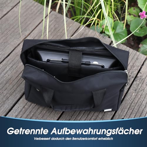 August BAG383 13 Zoll Laptoptasche mit 5 Fächern für tragbare Fernseher DVD Tablet Monitore Spielkonsolen für Schule/Studium - wasserabweisende Stofftasche mit Reißverschluss, All-in-One Reisetasche