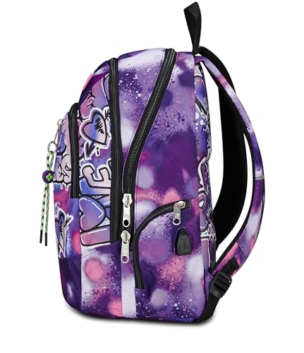 Sac à dos d'école double compartiment SEVEN avec poche tablette et port USB