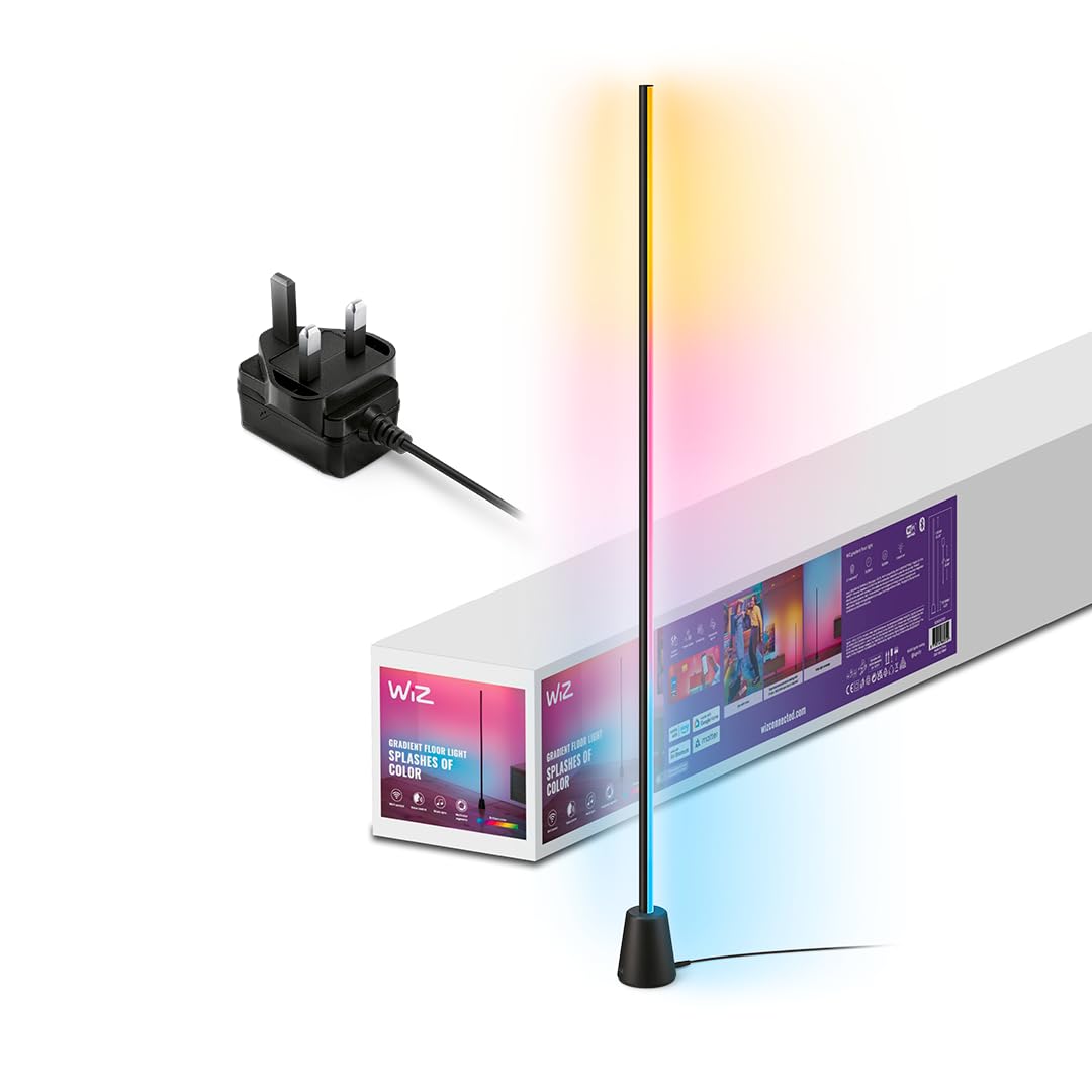 WiZ Gradient Floor Light – RGBIC Displays Multiple Colors at Once – Easy Setup and Sleek Design – Connects to Your Wi-Fi - Voice/App Control, Works with Google Home, Alexa and HomeKit​​