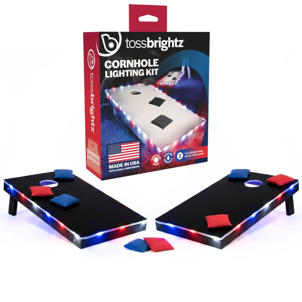 TossBrightz LED Cornhole Lights (Set of Two) - Weather Resistant Kit