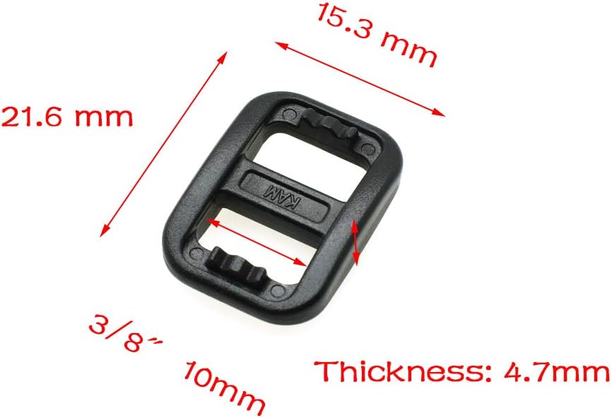 110pcs 3/8" Plastic Tri-Glide Buckles for Pet Collars, 12 Colors, DIY Strap Webbing Bag Parts Accessories - Image 4