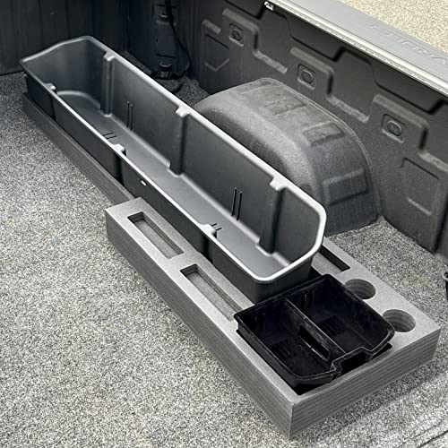Red Hound Auto Truck Bed Storage System Single Bin Cargo Organizer Compatible With Most Full Size Trucks 5.5 Foot Beds Or Larger Weatherproof Container Solution #TOP24