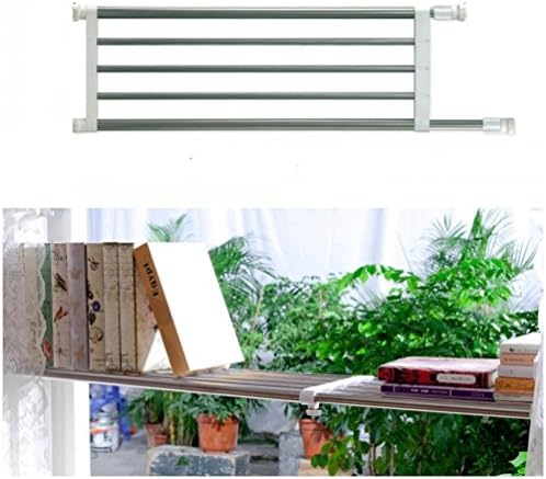 BAOYOUNI Closet Tension Shelf & Rod, Bathroom Kitchen Garage Tele...