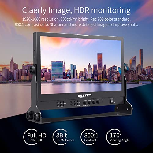 Seetec Atem156S 15.6 Inch Multi Camera Broadcast Production Monitor With Waveform Lut Hdr 4X3G Sdi Inputs And Outputs Hdmi Rs485 Full Hd 1920X1080 #TOP2