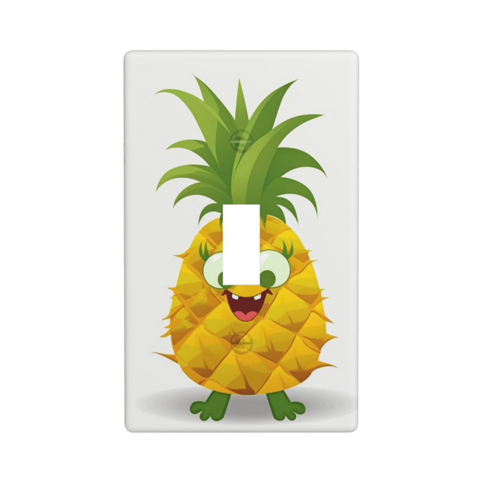Decorator Wall Plate Cover Single Toggle Light Switch Cover Pineapple Wallplates Blank Electrical Rocker Switch Plate Covers for Electrical Outlets Decorative 1 Gang 4.5" x 2.76"
