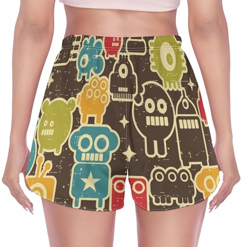 KLL Shorts de corrida atléticos bonitos para meninas de cintura alta para meninas shorts de exercíci