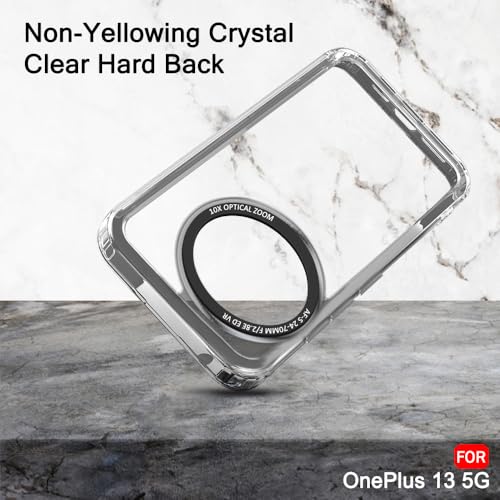 Image of TheGiftKart Hybrid Shockproof Back Cover Case for OnePlus 13 5G | Stylish Camera Border | Electroplated Buttons | Crystal Clear Hard Back Cover Case (TPU & PC, Smoked Bumper)