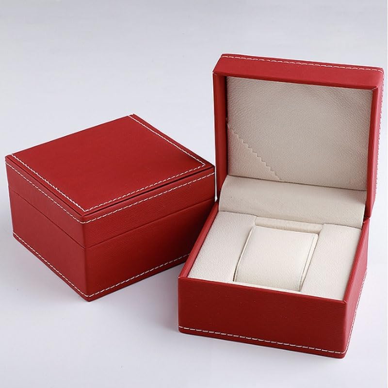 PU Leather Flip Cover Square Storage Box for Wristwatches image 4