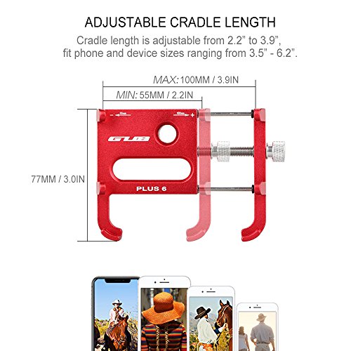 DECDEAL Suporte do telefone da bicicleta Comprimento giratório de 360 ​​graus Ajustável Alumínio Bik