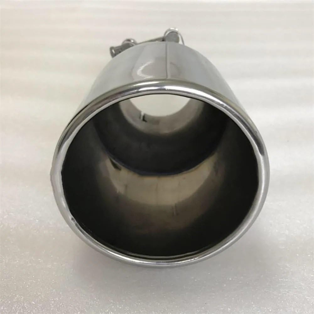tłumik końcowy Stal nierdzewna Pojedyncza płaska krawędź tłumika tylna rura wydechowa modyfikacja samochodu(51MM IN-89MM OUT)