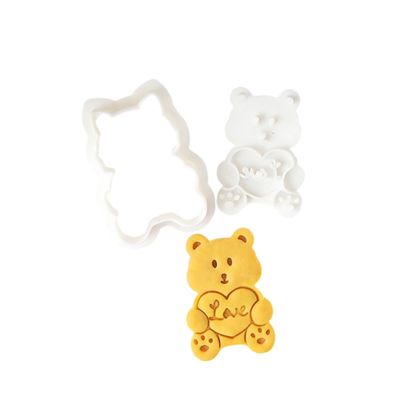 Snorvixre Heartwarming Animal Cookie Stamps for Adult to Make Romance Valentine Desserts Easily Safe Kitchen Baking Molds Cookie Seal