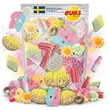 Bubs Swedish Candy Mix - Authentic Sweet and Sour Swedish Gummies - 1 Pound of Gummy Candy From Sweden - Bubs Rombs, Bubs Ovals, Big Swedish Candy Skulls, Fizzy Bottles - A Candy Gift for Candy Lovers