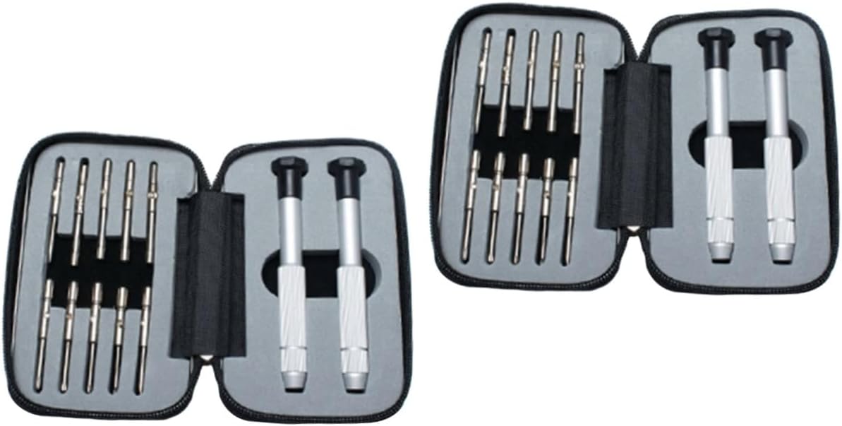 FOMIYES 24pcs Multifunction Eyeglasses Repair Kit Nose Pads Screws Ear Hooks and Screwdriver Handy Tool Eyeglasses Sunglasses Watches and Jewelry Repair