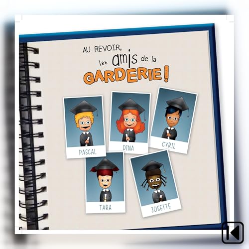 Diseño de la portada del título Au revoir les amis de la garderie!
