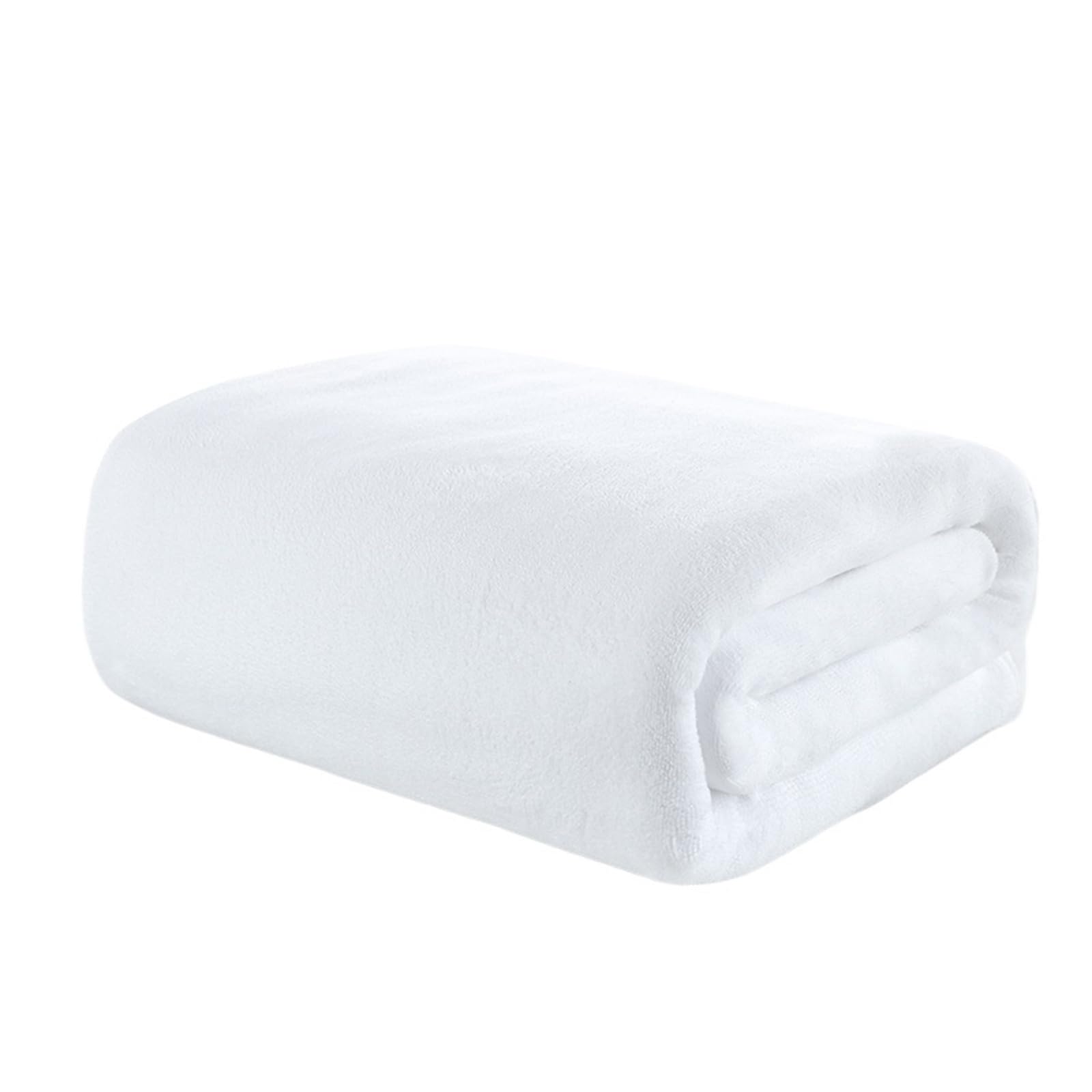 CHTKAGV Soft Microfiber Bath Towel, Quick Dry Absorbent for Bathroom, Sports, Beach, Salon(White,70x140cm)