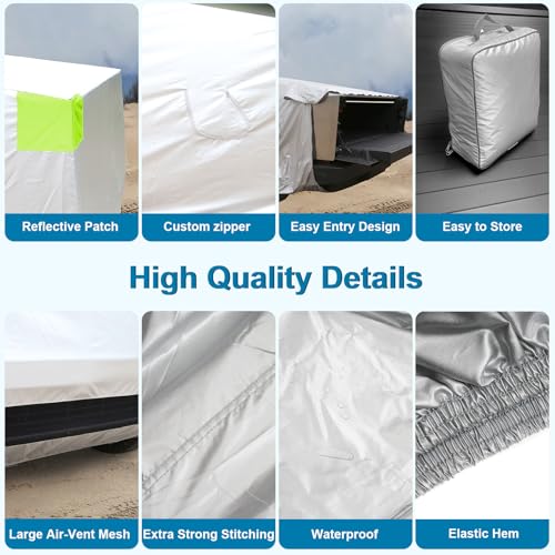 Image of Car Cover for Tesla Cybertruck with Storage Bag and Windproof Bands, Outdoor Full Car Cover for All Weather, Fit for Cybertruck Accessories, UV Protection Snow Hail Protector Cover