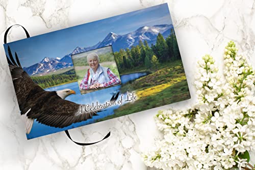 Image of Eagle Celebration of Life Funeral Guest Book for Memorial Service
