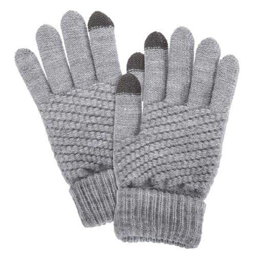 OATIPHO 1 Par Guantes Tejidos Gel Guantes De Conducir Dedo Nieve Guantes Para Hombres Frío Las Manos Abatible Tocar Calentadores Verter Guantes Negros Mujer Paraca Mitones Acrílico Grey