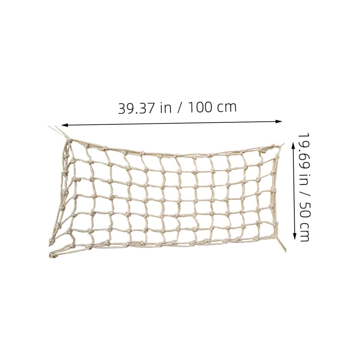 Papageienkletternetz aus Seil, Bissfest, 50x100cm | Khaki, als Hängevariante Nutzbar, für Käfig und Spielplatz, Vogelspielzeug mit Kletterseil