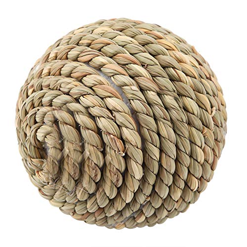 Pet Rattan Ball Natural Straw Ball Toy Safe Parrot Chew Toy Rabbit Chewing Exercise Toys for Bird Rabbits Guinea Pigs Chinchillas Squirrel and Other Small Animals - Image 2