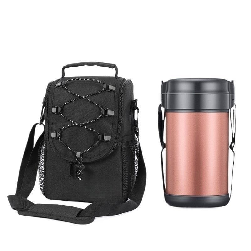 Bolsas de almuerzo for mujeres y hombres con bolsa de almuerzo con aislamiento, bolsa térmica portátil que contiene loncheras, botellas de agua y refrigerios. Mantiene la comida fresca y fresca for el