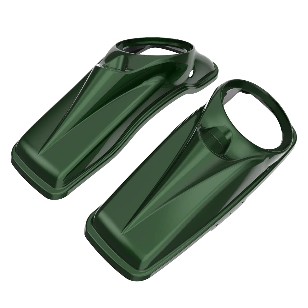 Moto Onfire 8'' Saddlebag Speaker Lids Covers Fit for Harley Touring Road Glide Street Glide Special Road King 2014+ (Kinetic Green)