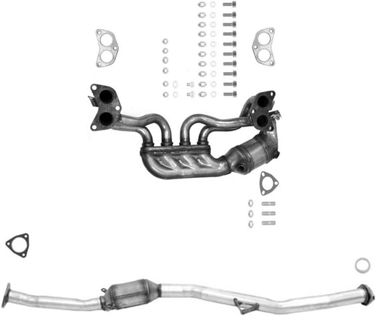 Front and Rear Lower Catalytic Converter Replacement Parts For 20112016 Subaru