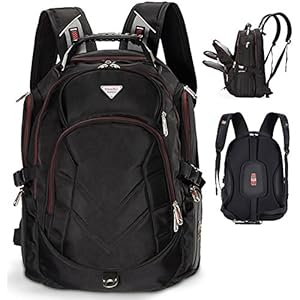 FreeBiz 18,4 inch laptoprugzak geschikt voor 18 inch gaming-laptops voor Dell, Asus, Msi, HP (zwart)