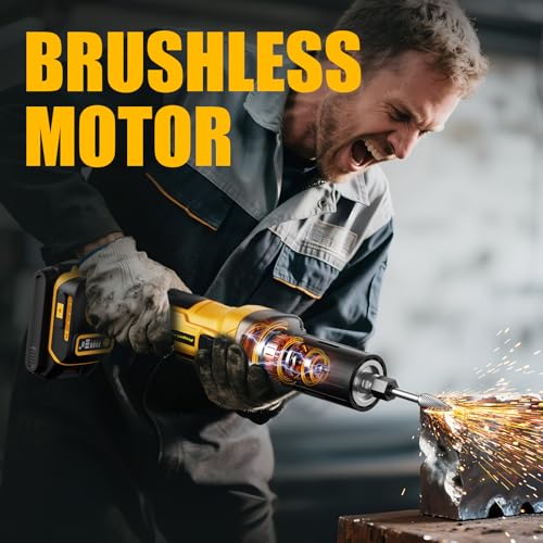 Image of Die Grinder for 20V MAX Battery, Cordless Die Grinder with 25000RPM Brushless Motor, 1 /4 inch Precision Collect, Variable Speed Grinder for Metal Wood Grinding Cut Sanding (Battery not Included)