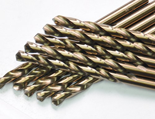 3/16-Inch Cobalt Drill Bit, 135 Split Point Tip, 10 Pack, Jobber Length