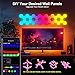 JIMIMORO Hexagon LED Light Panels 8 Pack – RGB Wall Decor Lights with Music Sync, App & Remote – Modular Home & Christmas Decor for Bedroom, Living Room, and Room Decor