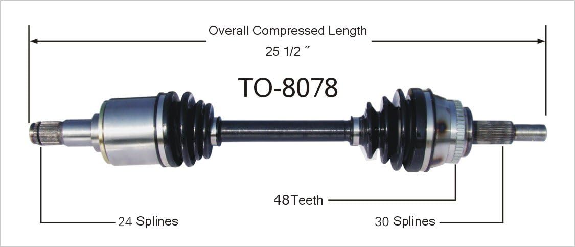 TO-8078 CV Axle Shaft