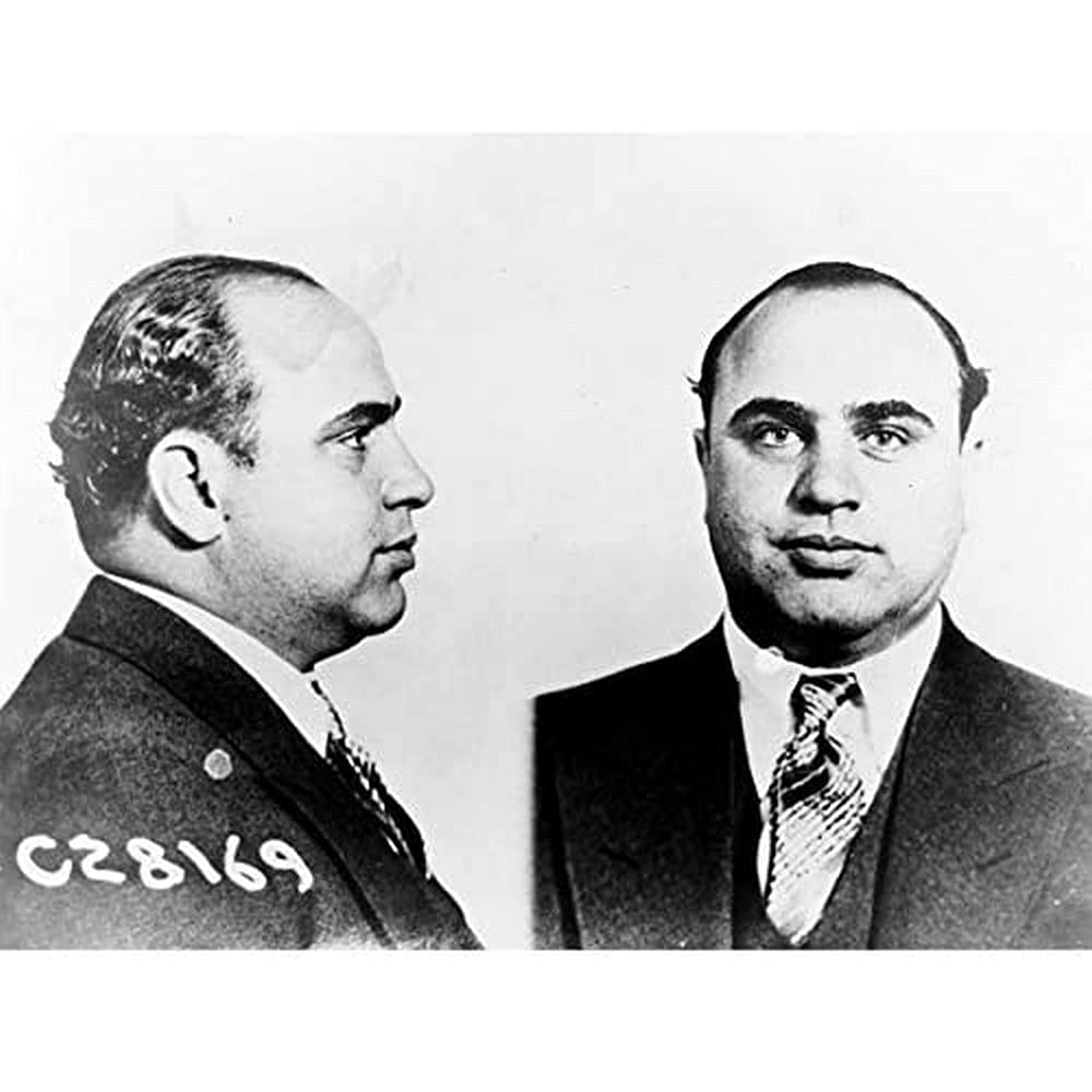 Gangster Capone Police Mugshot Old Photo Unframed Wall Art Print Poster Home Decor Premium