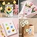 DADERXY 1500 Pcs Flower Stickers for Kids, 12 Floral Watercolour Label Stickers, Flowers Roll Sticker for Scrapbooking, Water Bottles, Envelope Decoration