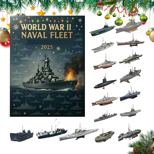Christmas Calendar - Christmas Countdown Calendar, 24 Day Model Set | Holiday Collector’s Kit Suitable for Model Enthusiasts History Fans