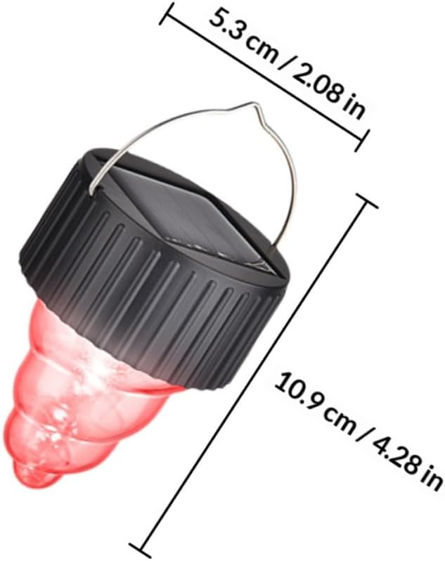 Abaodam Colorful Solar Pendant Lights 6pcs Outdoor Solar Garden Hanging Lamps with 7-Color Gradient LEDs for Patio and Yard Decor