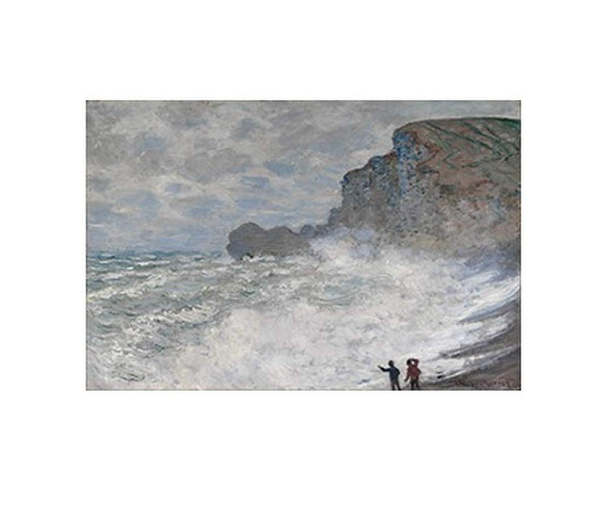 Peinture nénuphars de Claude Monet avec cadre 60x90cm en impression sur toile au crépuscule
