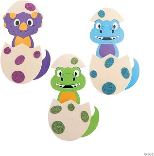 Fun Express Jurassic Eggs Pop-Up Craft Kit - Makes 12 - VBS Vacation Bible School Supplies/Decor