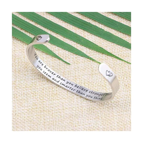 Joycuff-Inspirational-Bracelets-for-Women-Mom-Personalized-Gift-for-Her-Engraved-Mantra-Cuff-Bangle-Crown-Birthday-Jewelry JoycuFF Encouragement Gifts for Women Inspiratioanl Jewelry for Women Birthday Gifts for Teen Girls Friendship Bracelets for Her Graduation Engraved Stainless Steel Cuff Bracelet for Women