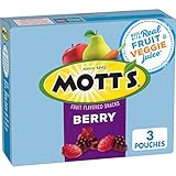 Mott's Berry Flavored Fruit Snacks, 3 Ct