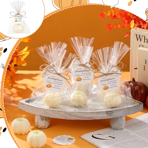 Demissle DEMISSLE-POLK-1319 20 Sets Pumpkin Baby Shower Favors 20 Mini Pumpkin Soap 20 Thanks Cards 20 Gift Bags thumb #3